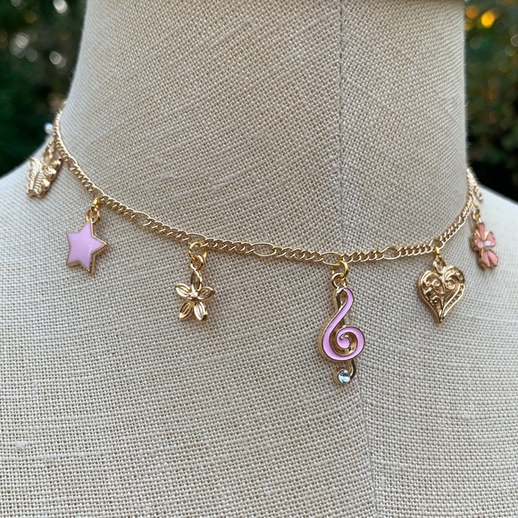 Handmade Coquette Charm Choker Necklace - Picture 1 of 11